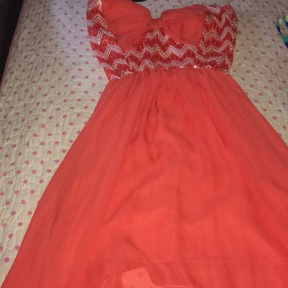 High low cut dress